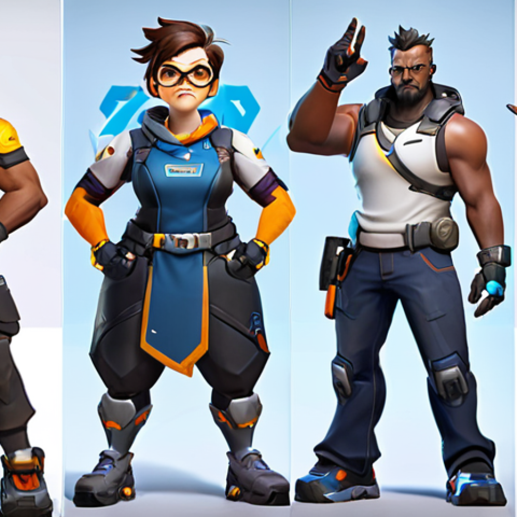 오버워치2 커뮤니티 유머 및 밈 - Hero Selection Hilarity**

A group of fully clothed, diverse Overwatch 2 characters are standing aro...
