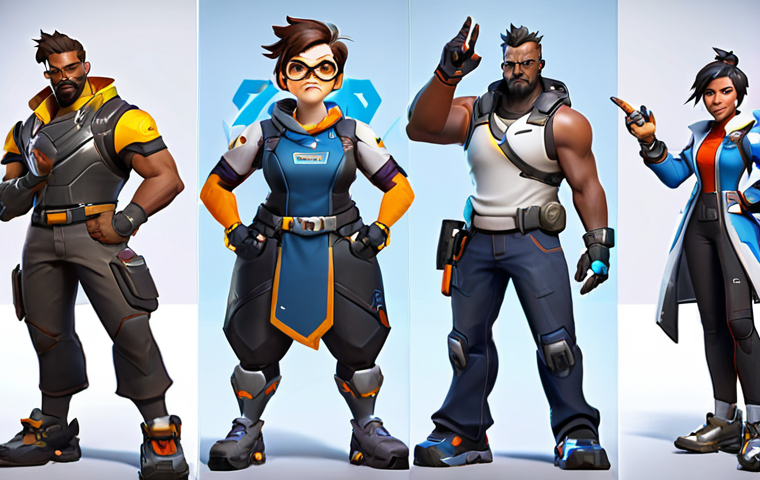 오버워치2 커뮤니티 유머 및 밈 - Hero Selection Hilarity**

A group of fully clothed, diverse Overwatch 2 characters are standing aro...