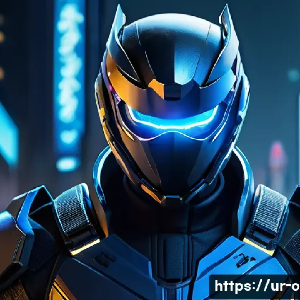 오버워치2 스킨 제작 비하인드 - A futuristic Cyber Ninja character modeled after Genji from Overwatch 2, featuring sleek armor in de...