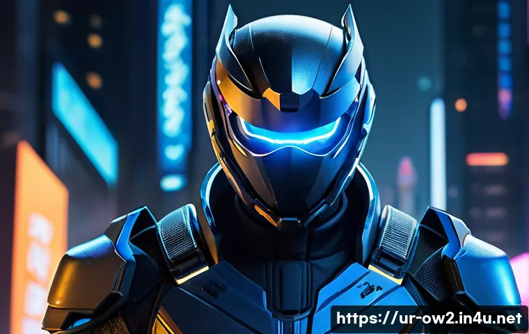 오버워치2 스킨 제작 비하인드 - A futuristic Cyber Ninja character modeled after Genji from Overwatch 2, featuring sleek armor in de...