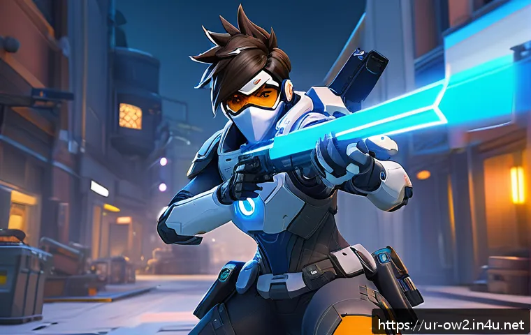 오버워치2 히트박스 이해하기 - A dynamic and detailed digital illustration of an Overwatch 2 gameplay scene focusing on the concept...